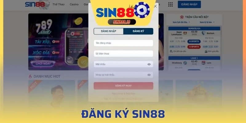 đăng ký SIN88